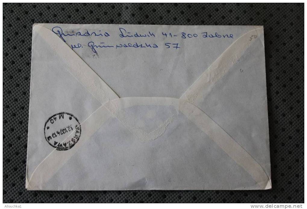 DE ZABRZE POLSKA POLOGNE  LETTRE LETTER RECOMMANDé  MARCOPHILIA  PAR AVION BY AIR MAIL  LUFTPOST 1972 CHATEAUX - Covers & Documents