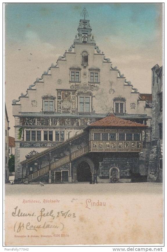 GERMANY - BRANDENBURG - LINDAU - Rathhaus, Ruckseite -  1903 - Lindow