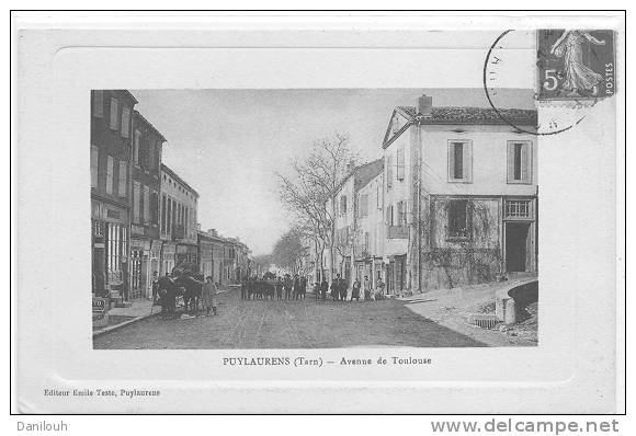 81 // PUYLAURENS, Avenue De Toulouse Emile Teste édit - Puylaurens