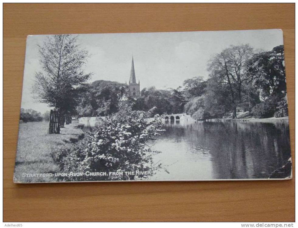 Stratford Upon Avon Church From The River SAN Bride - Stratford Upon Avon