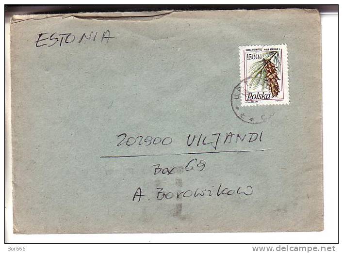 GOOD POLAND Postal Cover To ESTONIA 1992 - Good Stamped: Cove - Lettres & Documents