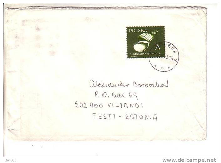 GOOD POLAND Postal Cover To ESTONIA 1992 - Good Stamped: Shell - Brieven En Documenten