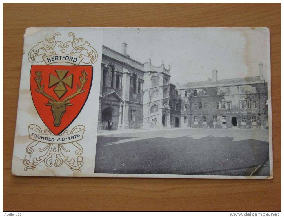 Hertford College And Arms (read Description!) - Oxford