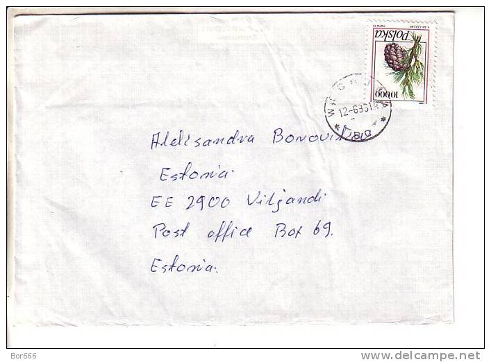 GOOD POLAND Postal Cover To ESTONIA 1996 - Good Stamped: Cove - Lettres & Documents