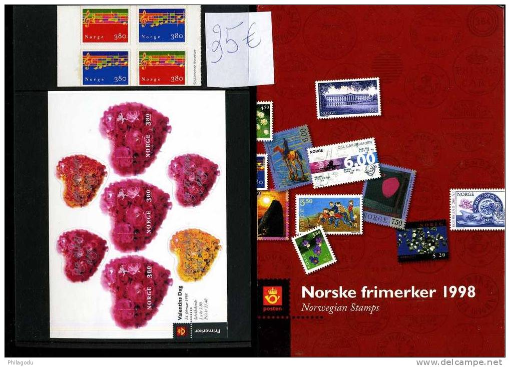 NORGE 1998   Année Complète Neuve ** Dans Le Présentoir De La Poste (avec Des Détails Sur Les Timbres) - Neufs