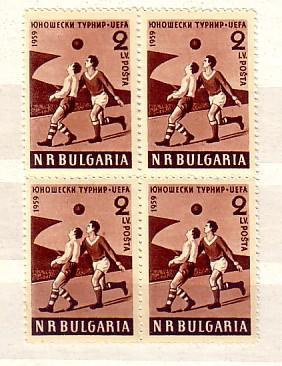 BULGARIA / Bulgarie  - 1958  FOOTBALL - UEFA  Block Of Four -MNH - Championnat D'Europe (UEFA)