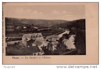 BELGIQUE : THUIN (Hainaut): ~1900:La Sambre Et L´Ecluse.Non écrite. Voir Côté Gauche Légèrement Raclé. - Thuin