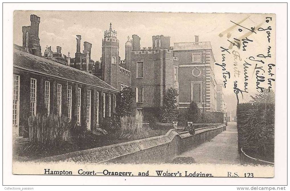 Cp , ANGLETERRE , Hampton Court , Orangery And Wolsey's Lodgings , Voyagée 1912 - Surrey