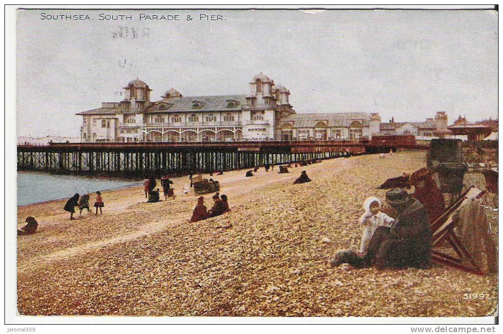 ROYAUME-UNI - SOUTHSEA - CPA - N°51997 - Southsea, South Parade And Pier - Autres & Non Classés