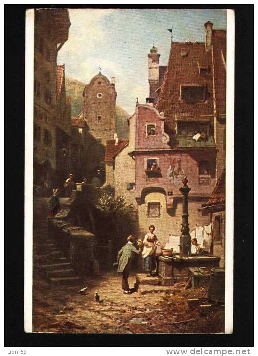 Art KARL Carl  SPITZWEG - Germany  DER HOCHZEITER , The Wedding Series - #  2973/288 Pc 19449 - Huwelijken