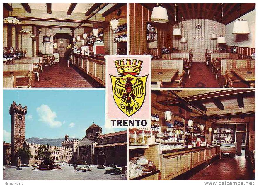 9325 TRENTO INTERNO BAR TRIDENTE PIAZZA DUOMO NV FG ANNI 70 - Sonstige & Ohne Zuordnung