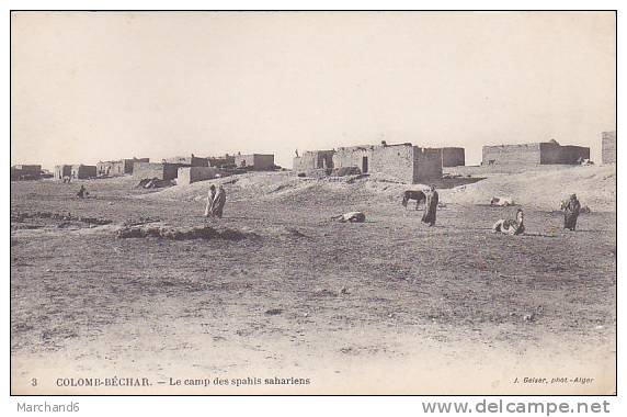 ALGERIE.COLOMB- BECHAR .LE BUREAU ARABE  CACHET MILITAIRE VOIR SCAN.... Un Peu Decollee Aux Coins - Bechar (Colomb Béchar)