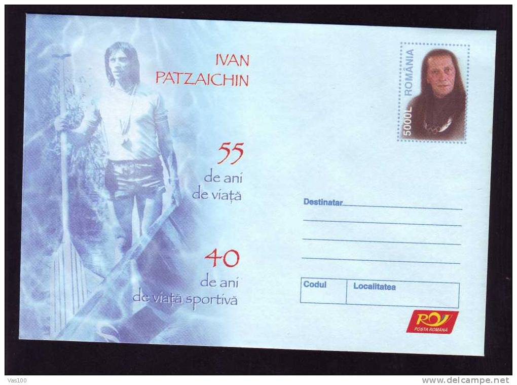 Canoë Cover  IVAN PATZAICHIN  2004 Stationery Cover Romania. - Canoë