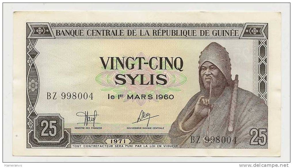 Guinea 25 Sylys 1971  AUNC - P. 17 - Guinea