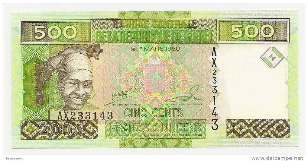 Guinea 500 Franchi 2006  UNC - P. 39 - Guinée