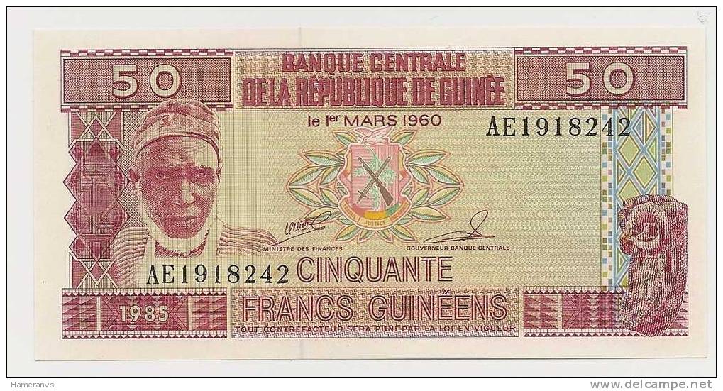 Guinea 50 Franchi  1985 UNC - P.29a - Guinea