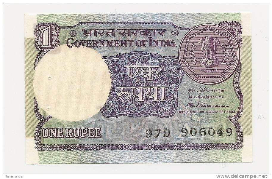 India 1 Rupia UNC - Indien
