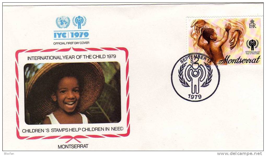 UNO Jahr Des Kindes 1979 Kind Lernt Laufen Montserrat 405+ Block 20 FDC 7€ - Montserrat