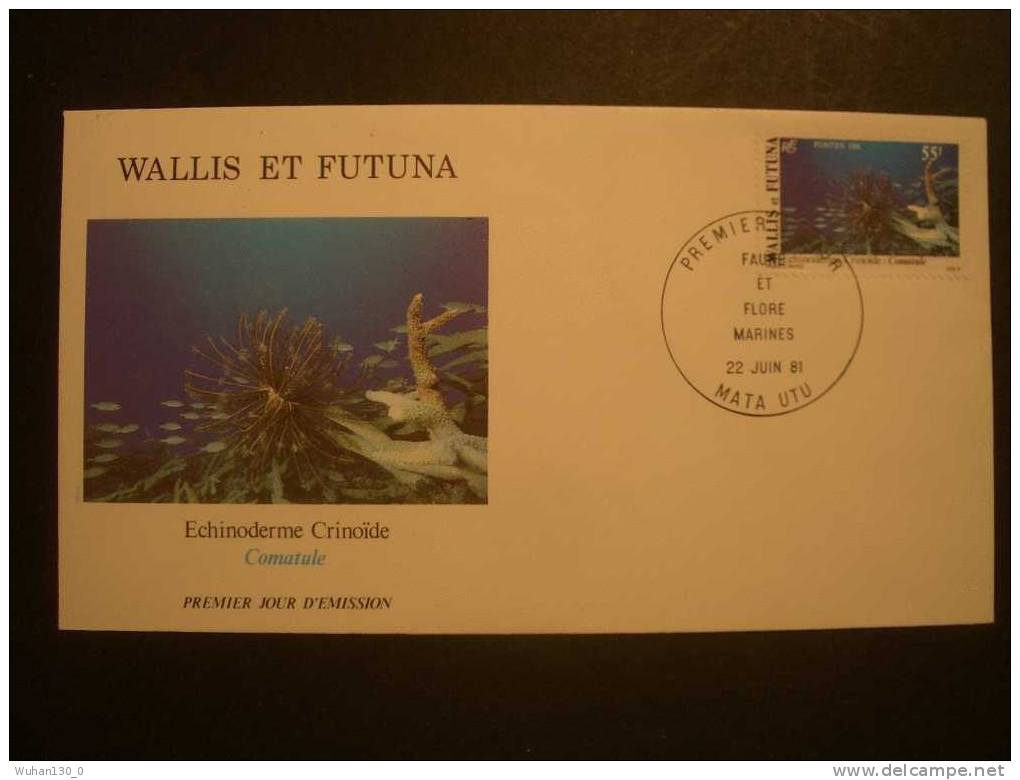 WALLIS  Et  FUTUNA  De  1981  "   Faune Et Flore Pelagiques   "   6   F D C  Du  22  Juin  1981 - FDC