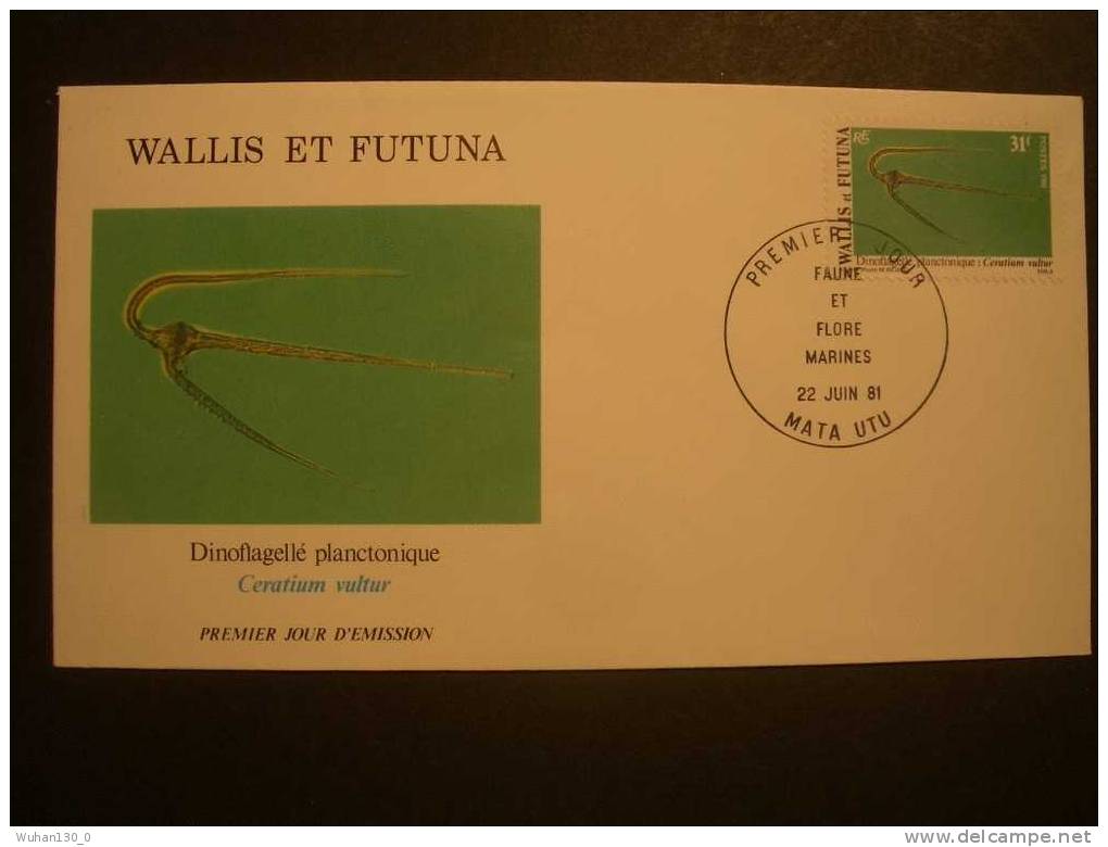 WALLIS  Et  FUTUNA  De  1981  "   Faune Et Flore Pelagiques   "   6   F D C  Du  22  Juin  1981 - FDC