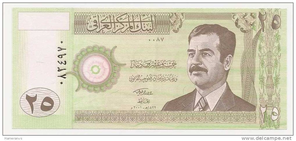 Iraq 25  Dinari 2001  UNC - P.86 - Iraq