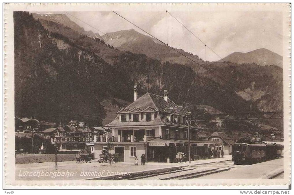 SUISSE - LOTSCHBERGBAHN  :  BAHNHOF FRUTIGEN - Frutigen