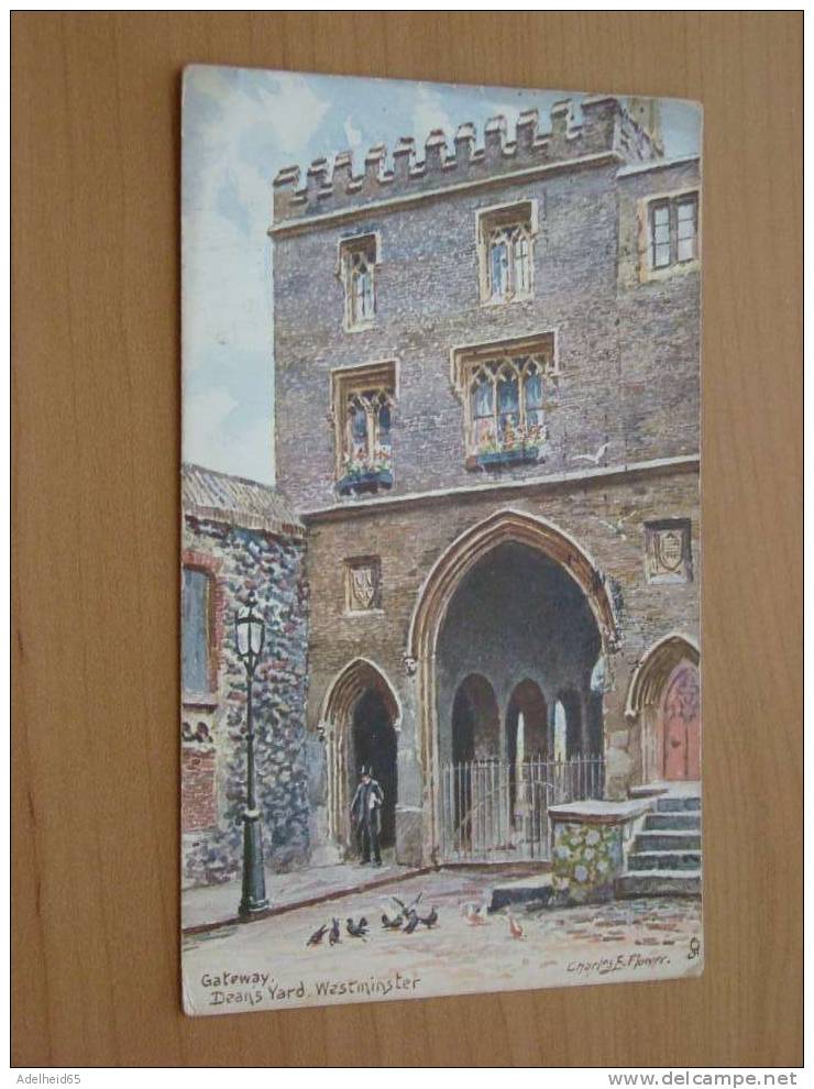 Rapheal Tuck Oilette Gateway Deans's Yard Westminster Old London Gateways Series (Charles Flower) - Tuck, Raphael