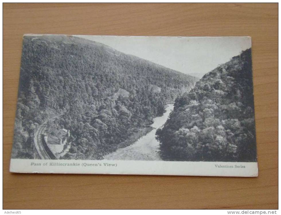 Pass Of Killiecrankie, Railway (Queen's View) 1904 The Valentine Pitlochry Cancel. To St. Andrews - Perthshire