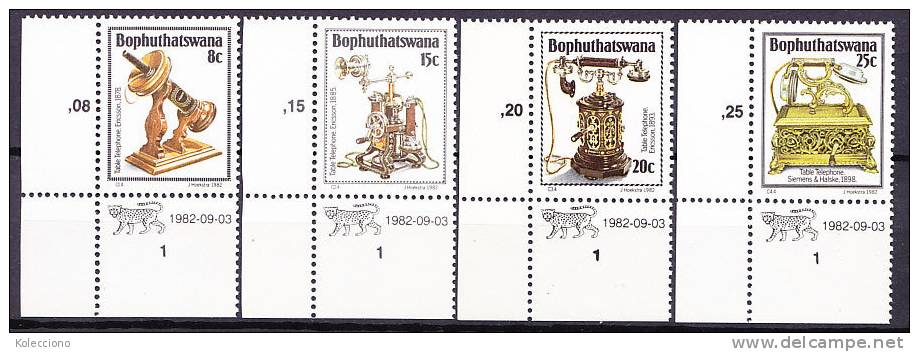 Bophutatswana 1982 Yv. 92-95 History Of The Telephone (II) MNH - Bophuthatswana