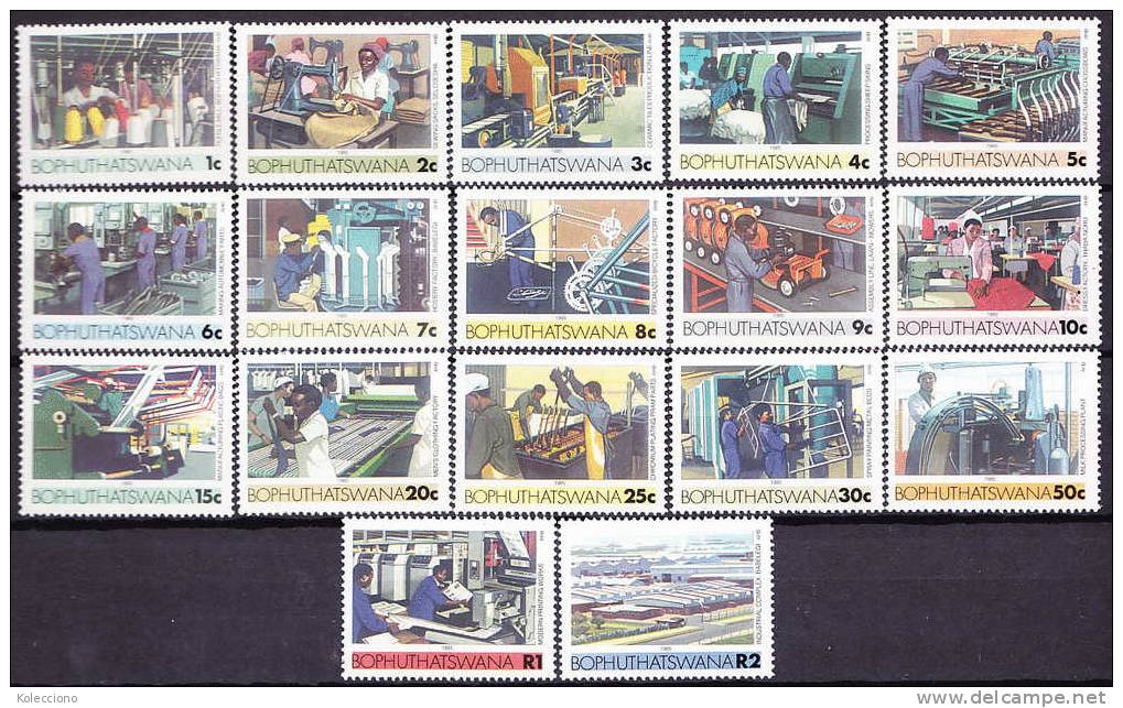 Bophutatswana 1985 Yv. 148-64 Industries MNH - Bofutatsuana