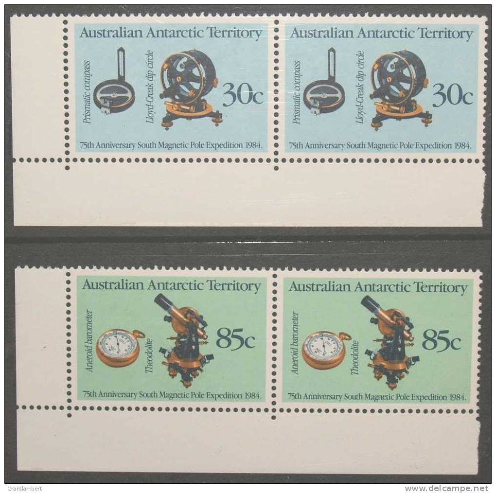 AAT 1984 Magnetic Pole Anniversary (2) Pairs MNH - Unused Stamps