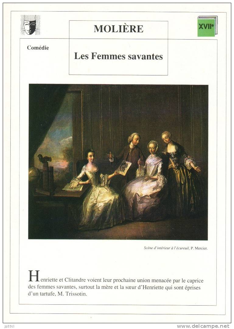 Fiche De Lecture Sur "Les Femmes Savantes", De Molière - Schede Didattiche
