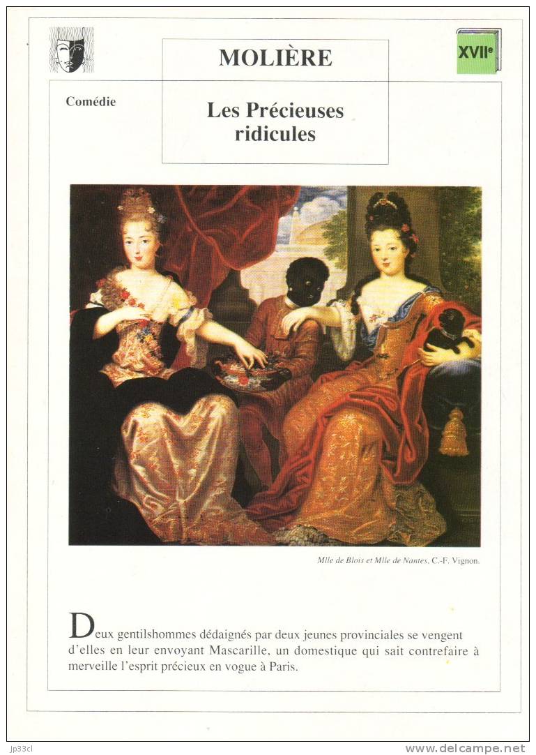 Fiche De Lecture Sur "Les Précieuses Judiciaires", De Molière - Learning Cards