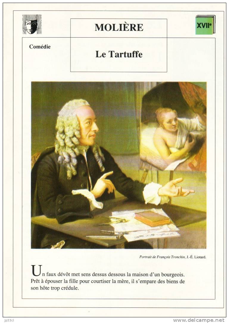 Fiche De Lecture Sur "Le Tartuffe", De Molière - Fichas Didácticas