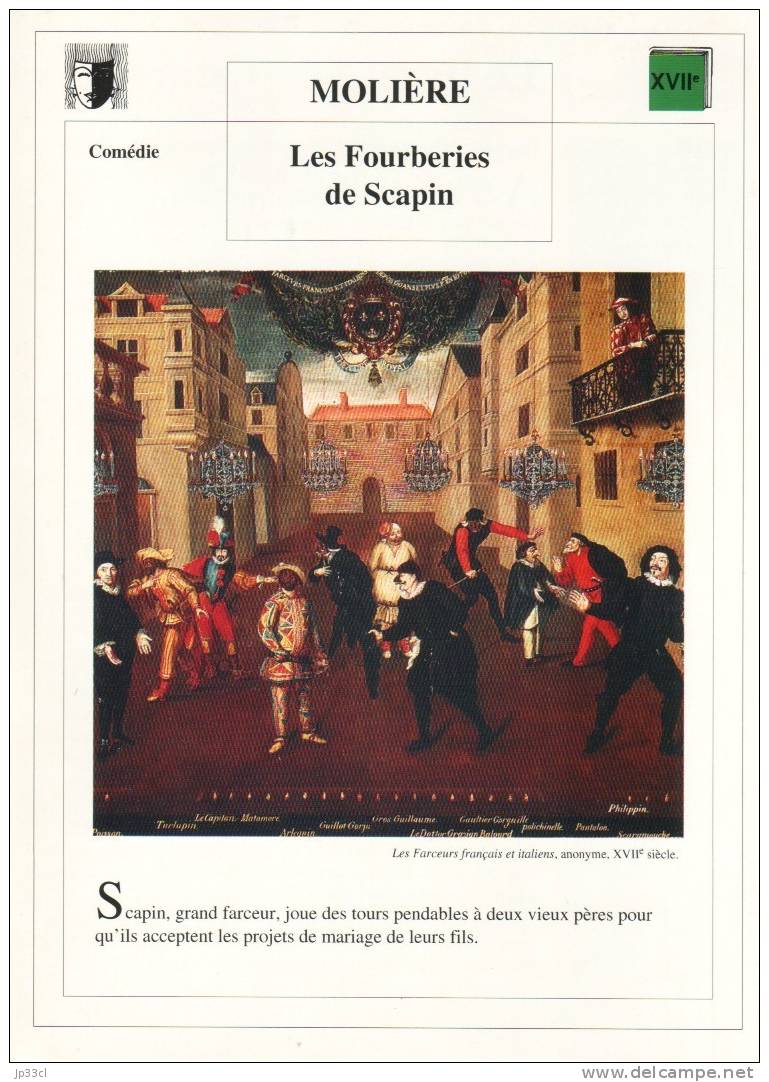 Fiche De Lecture Sur "Les Fourberies De Scapin", De Molière - Learning Cards