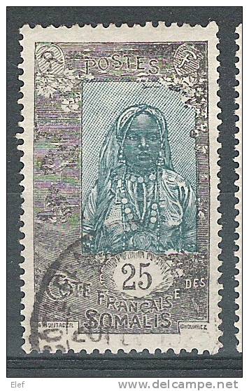 COTE DES SOMALIS,1922, Yvert N° 105, 25 C , " Jeune Femme Indigène"; Obl; TB, Cote 1,20 Euros - Andere & Zonder Classificatie