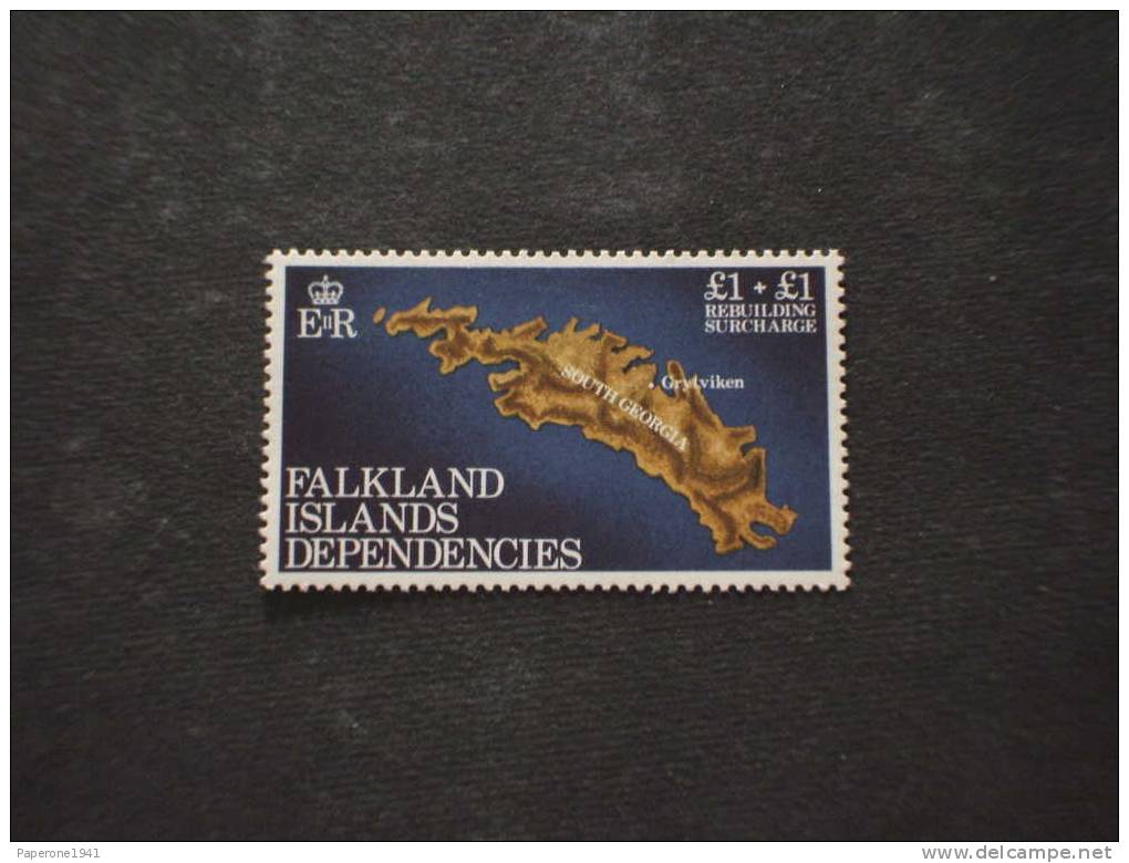 FALKLAND-SOUTH GEORGIA-1982 RICOSTRUZIONE Lgs. 1+1.-NUOVI(++) - Georgia Del Sud