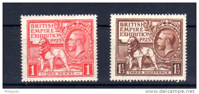 Exposition De L’Empire Britannique à Wembley,   Yv: 173 / 174**, Cote 112 €, - Unused Stamps