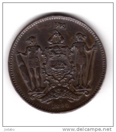 One Cent De 1890h De Borneo - Piéce Fautée Car Voilée- Aucun Coup Sur Cette Piéce - Abarten Und Kuriositäten