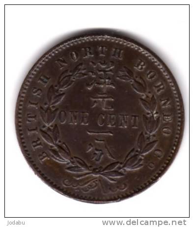 One Cent De 1890h De Borneo - Piéce Fautée Car Voilée- Aucun Coup Sur Cette Piéce - Abarten Und Kuriositäten