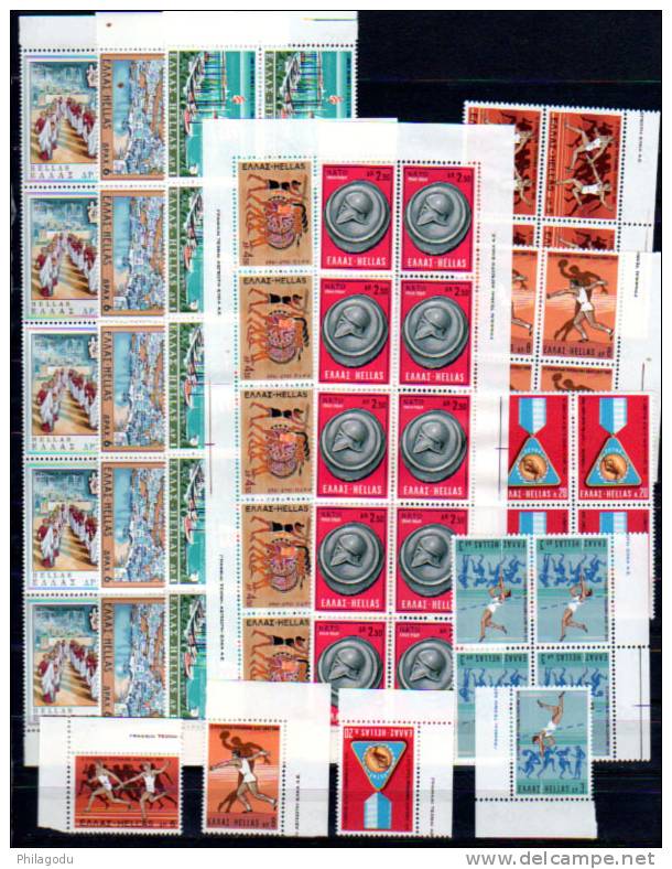 GRECE Par 10 X En Séries Complètes, Entre Yv. 965 Et 1000 **, Cote 185 €  Joli Pas Cher - Unused Stamps