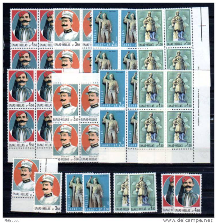 GRECE Par 10 X En Séries Complètes, Entre Yv. 965 Et 1000 **, Cote 185 €  Joli Pas Cher - Unused Stamps