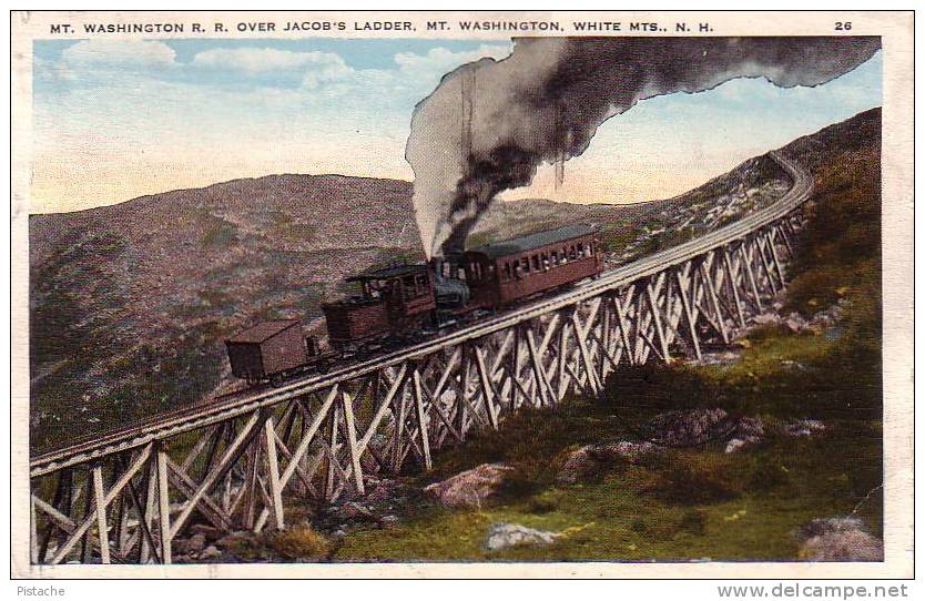 Mt. Washington NH - Jacob´s Ladder In 1948 - Train Railway - Written With Stamp & Postmark - White Mountains