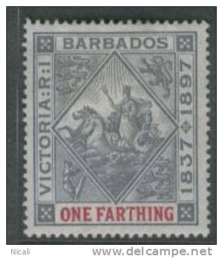 BARBADOS 1897 1/4d Diamond Jubilee SG 116 HM HW11 - Barbados (1966-...)