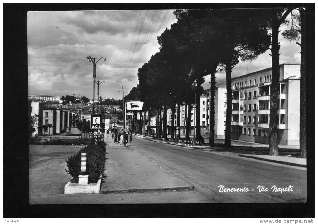 S1633 CARTOLINA ILLUSTRATA CAMPANIA BENEVENTO VIA NAPOLI FG. V.1959 - Benevento