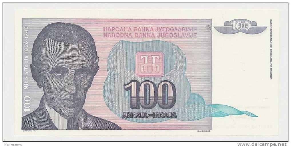 Jugoslavia 100 Dinari 1994 UNC - P.139a - Jugoslavia