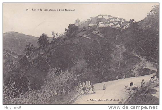 ALGERIE.ROUTE DE TIZI OUZOU A FORT NATIONAL  Editeur Achard Fort National - Tizi Ouzou