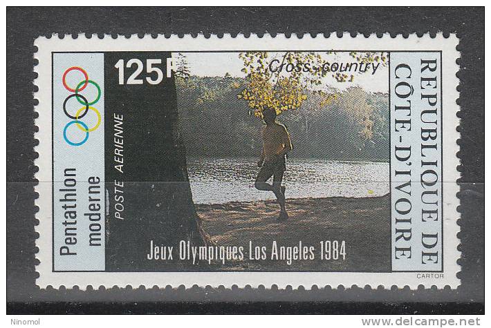 Costa D' Avorio  - 1986.  Olimpiadi Los Angeles.  Pentathlon. Tthe Only Stamp  " Pentathlon " Of The Series.  MNH - Summer 1984: Los Angeles