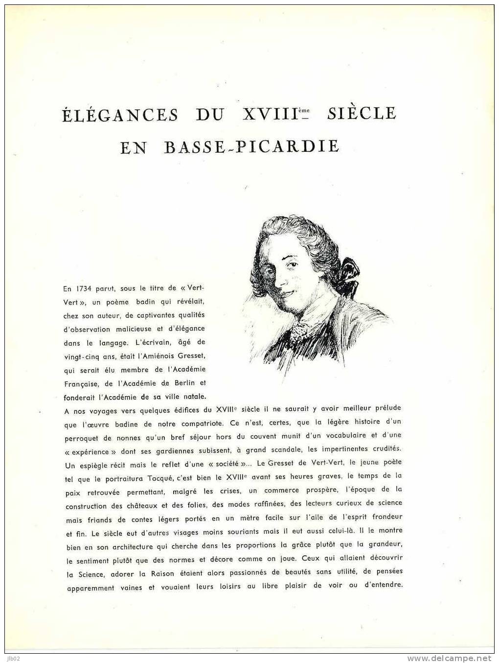 Elégances Du XVIIIe Siècle En Basse Picardie - De Beaux Textes Agrémentés De Très Beaux Dessins - Picardie - Nord-Pas-de-Calais
