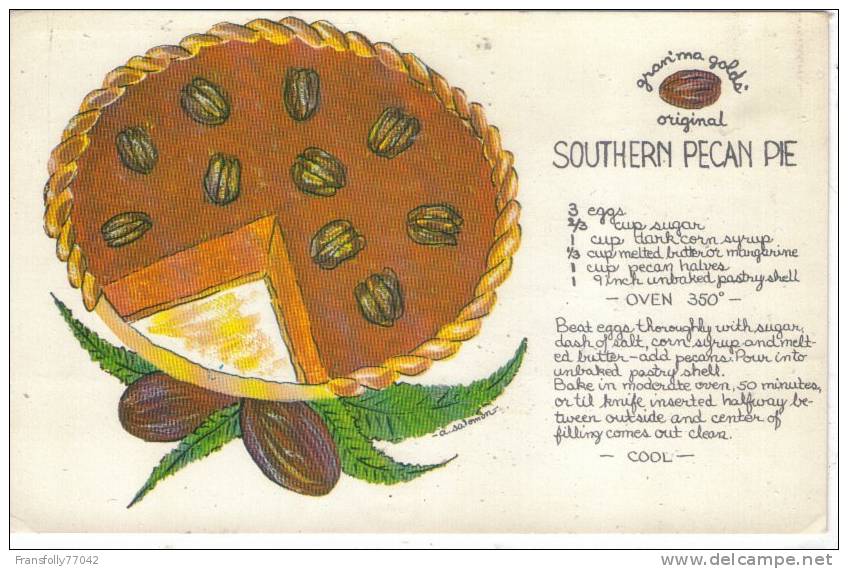 RECIPE - SOUTHERN PECAN PIE - 1969 - Recipes (cooking)